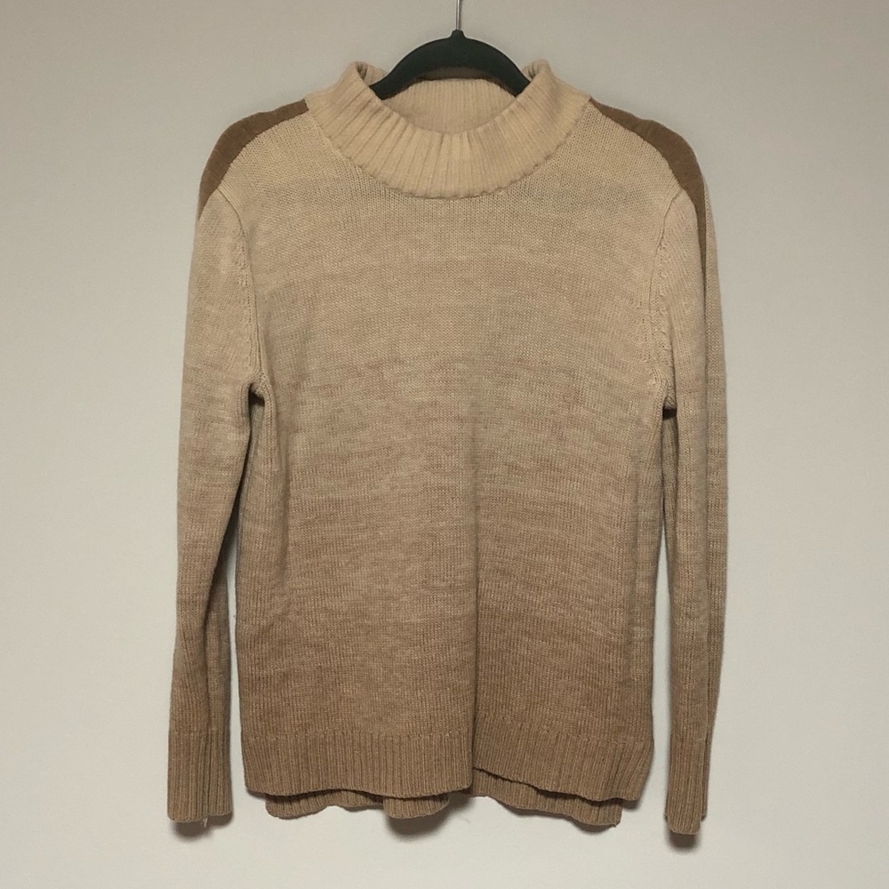 Athleta Merino Wool Sweater Neutral Ombre Cozy Knit Medium